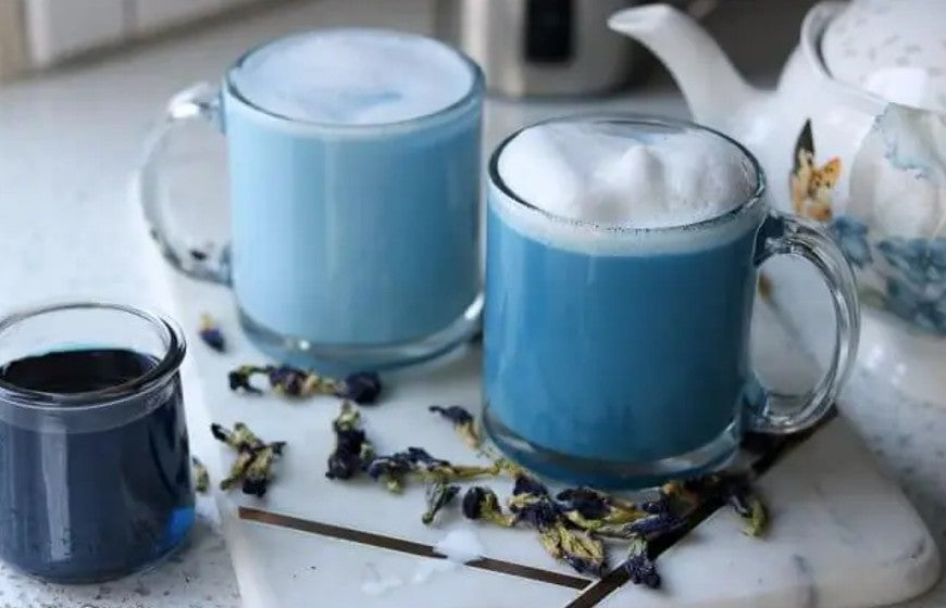 MohanFarm's Herbal Butterfly Pea Flower Tea Latte